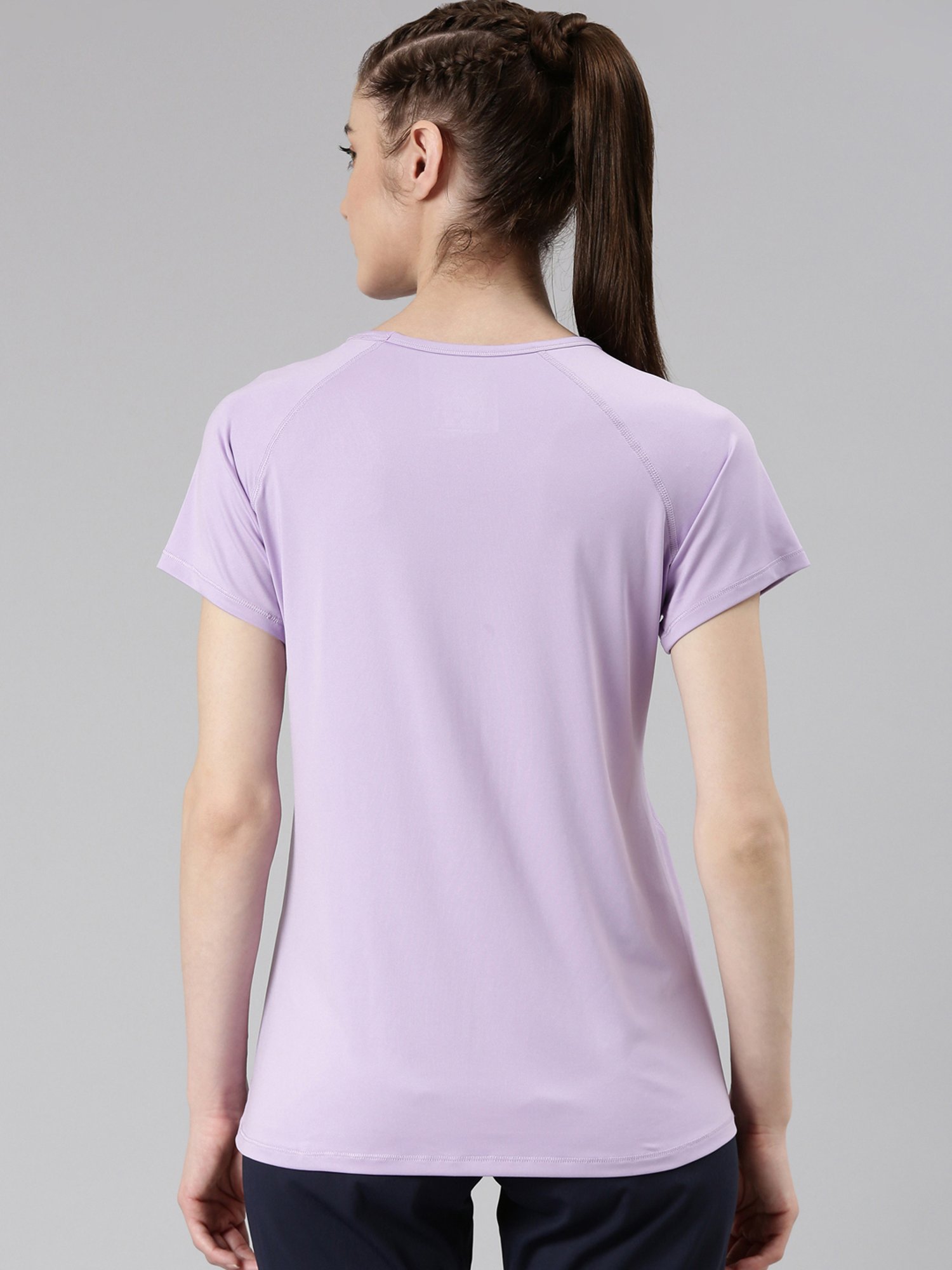 Enamor Purple Graphic Print Sports T-Shirt