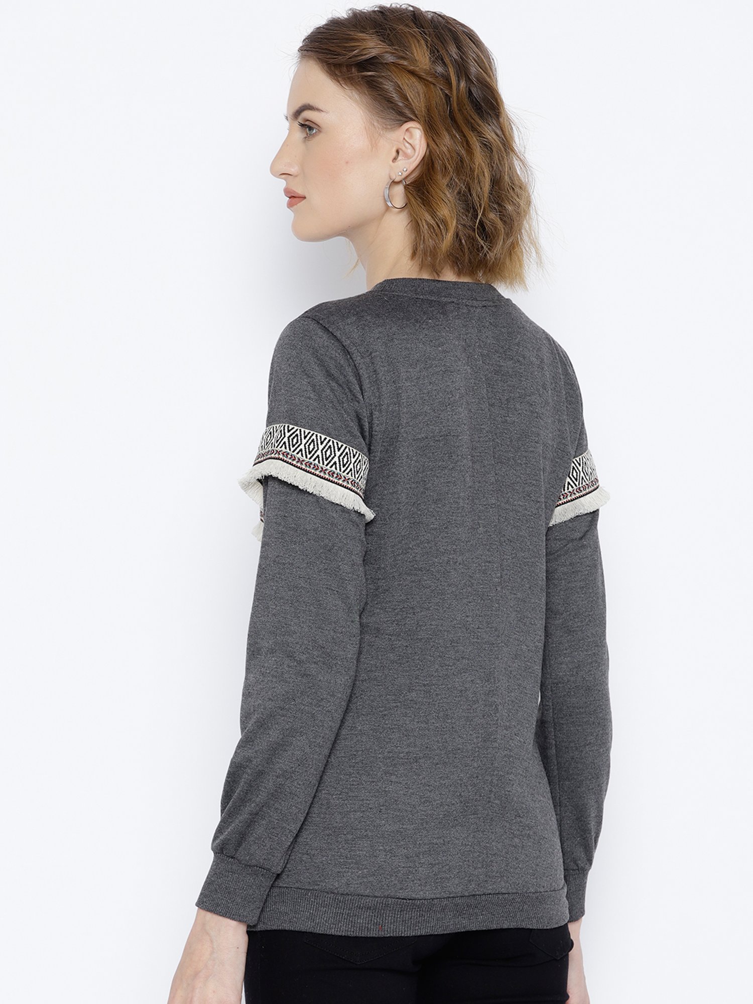 Belle Fille Grey Printed Sweatshirt