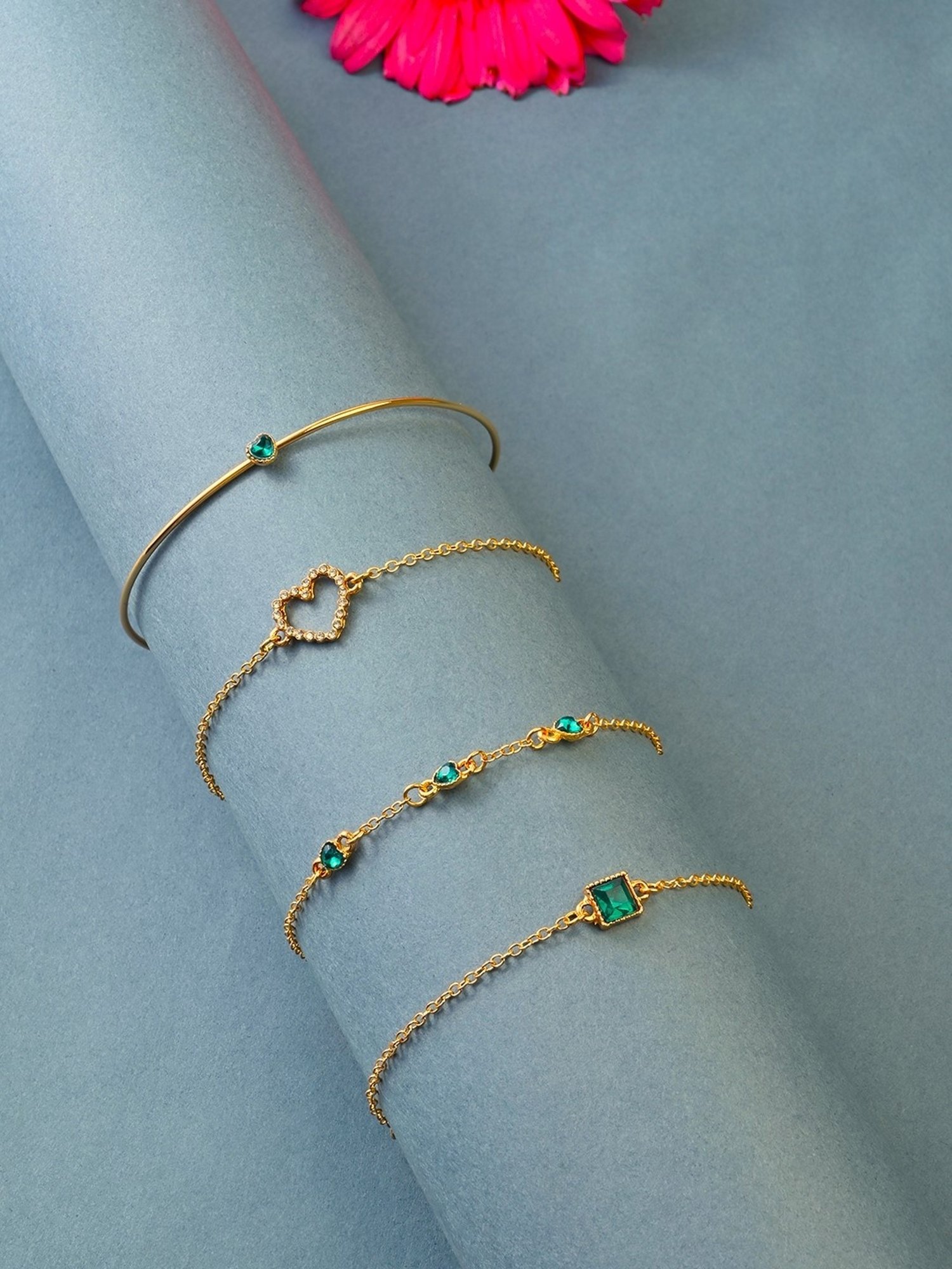 Bold by Priyaasi Trishul Rudraksh Silver-Plated Bracelet for Men