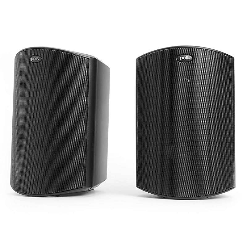 Atrium 4 Outdoor Speakers with Powerful Bass (Pair, Black) | All-Weather Durability & Audio PSW10 10" Powered Subwoofer - Featuring High Current Amp and Low-Pass Filter | Up to 100 Watts