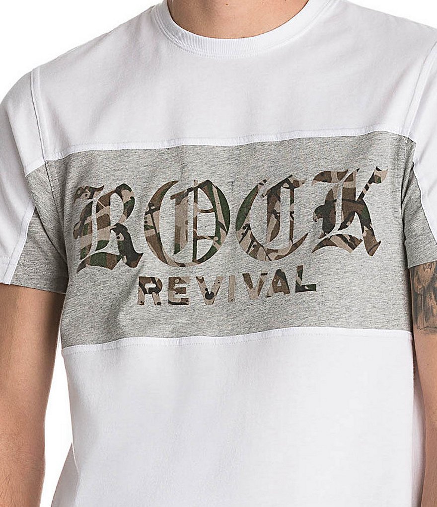 Rock Revival Short-Sleeve Flocked Camo Print T-Shirt