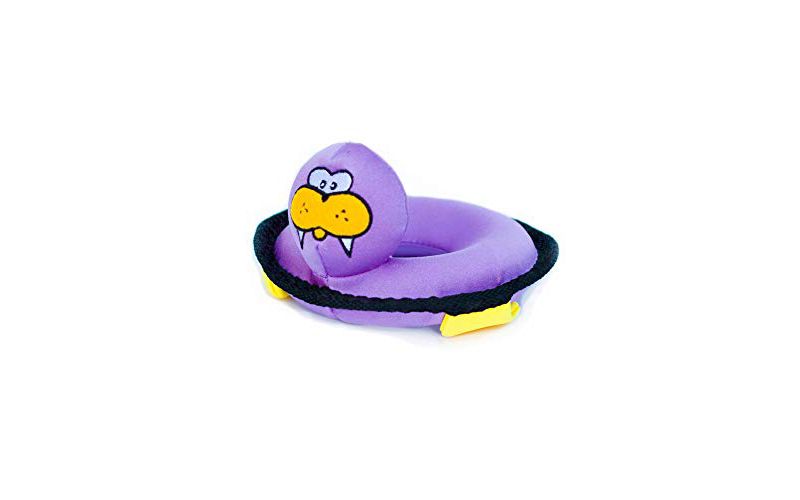 ZippyPaws - Floaterz, Outdoor Floating Squeaker Dog Toy - Walrus, Purple
