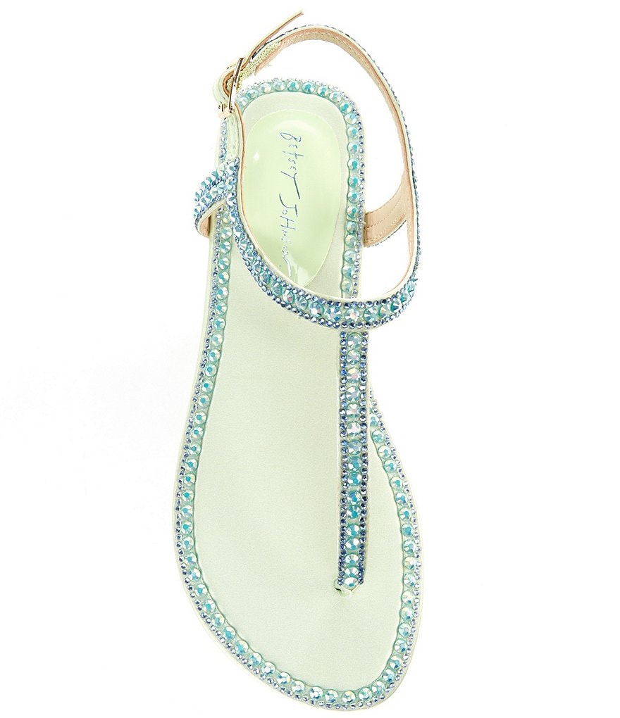 Blue by Betsey Johnson Diane Rhinestone Thong Sandals