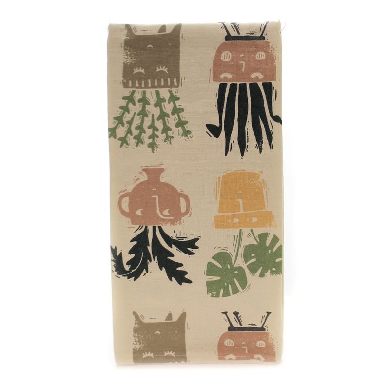 Tabletop 26.0" Plant Hair Dish Towel Linen-Cotton Blend Primitives By Kathy  -  Kitchen Towel
