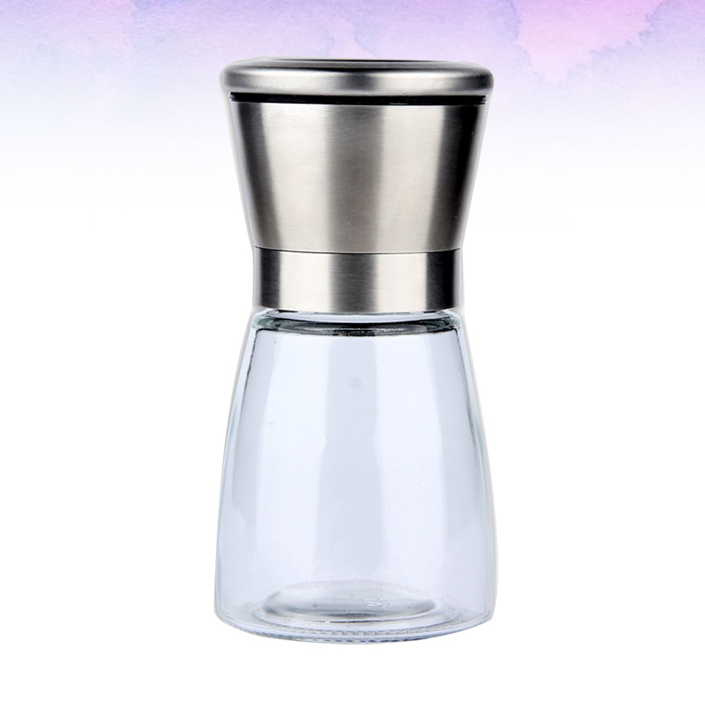Stainless Steel Pepper Grinder Manual Grinding Bottle Kitchen Seasoning Bottle Box Salt Pepper Container