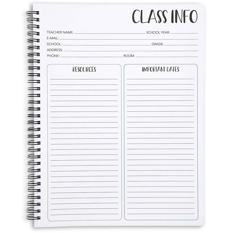 Spiral Bound Teacher Grading Record Book, 47 Sheets, 8.5 x 11 inches