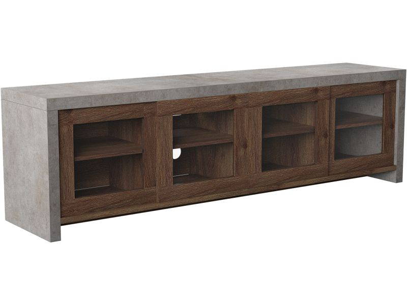 Furniture of America Gare Industrial Wood 70.86-Inch TV Stand in Walnut