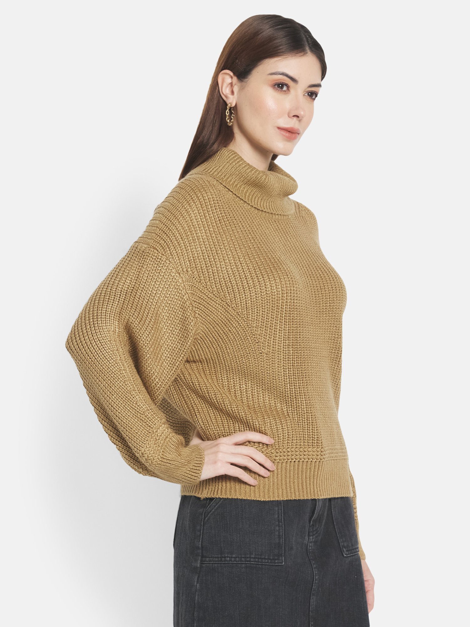 METTLE Brown Regular Fit Pullover