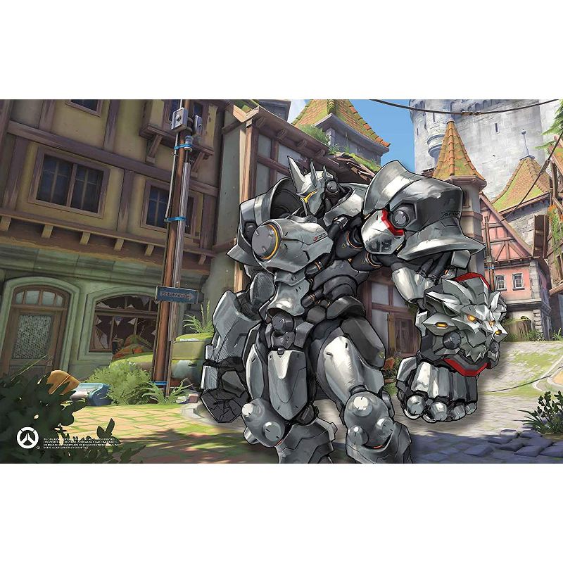 Incredibuilds Overwatch Reinhardt Poster & Wood Model Figure Kit