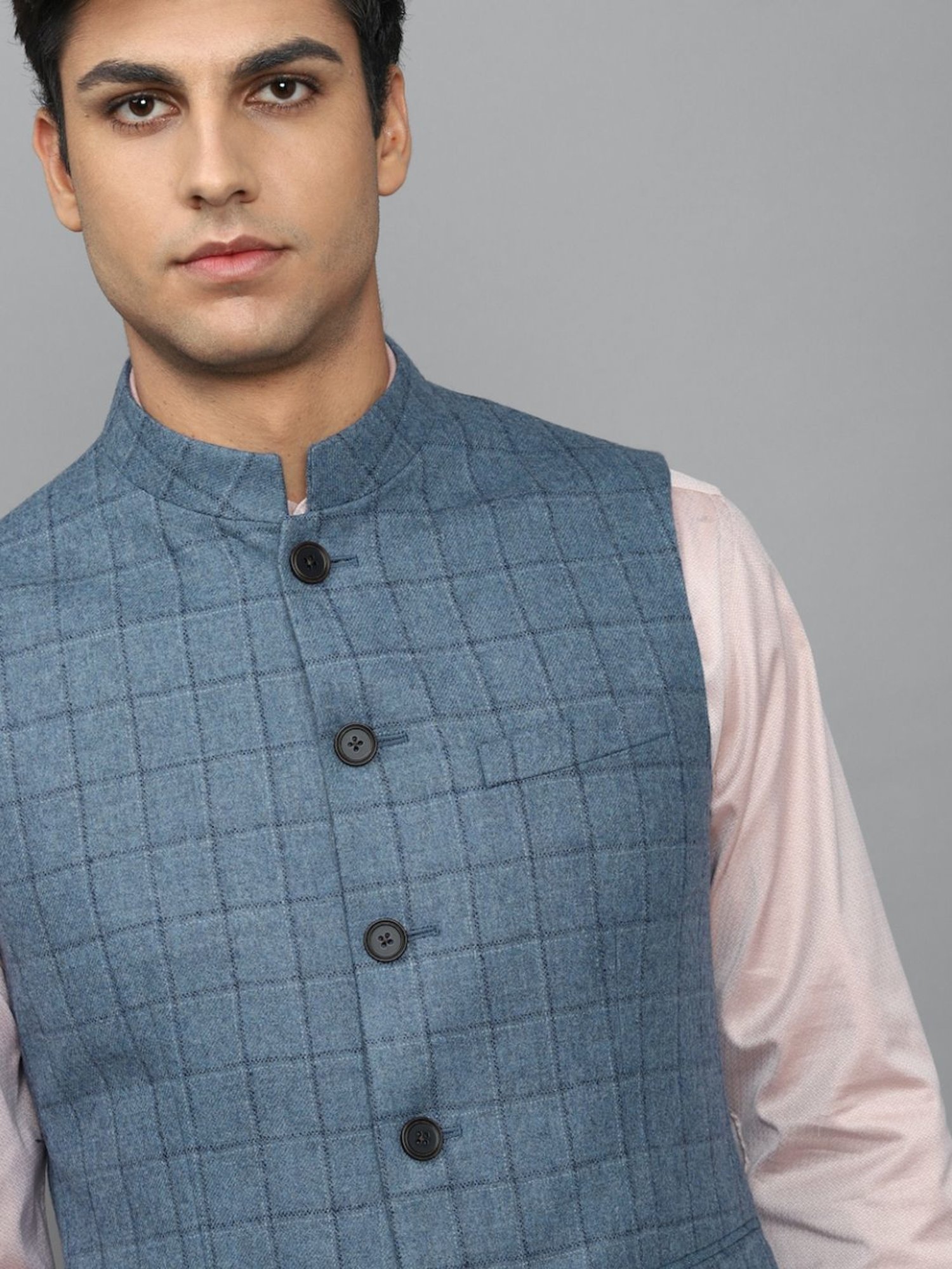 Fabindia Multicolor Regular Fit Printed Cotton Nehru Jacket