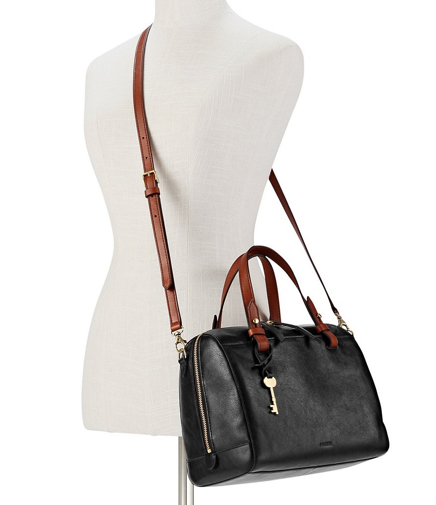 Fossil Rachel Zip Leather Satchel Bag