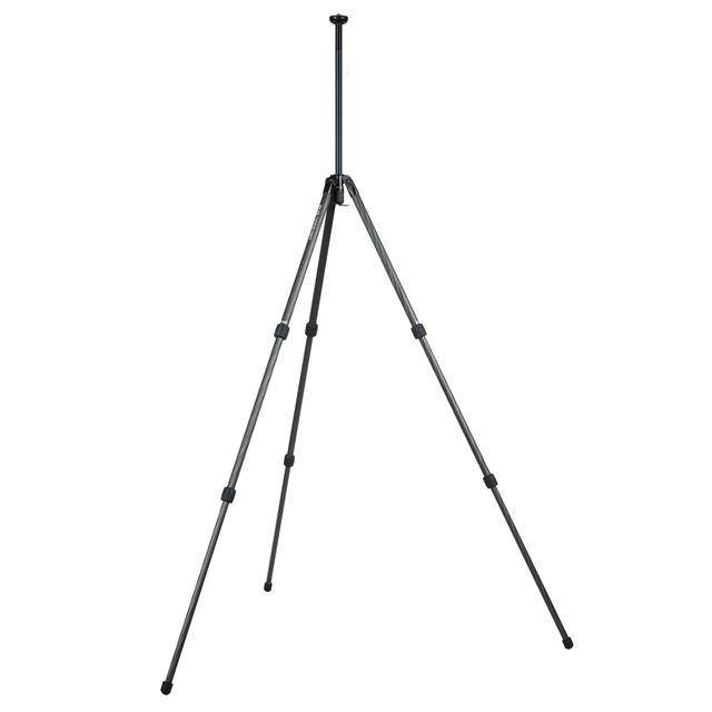 Slik PRO CF-633 Carbon Fiber Tripod, 3 Leg Sections, Extends to 64.2", Black