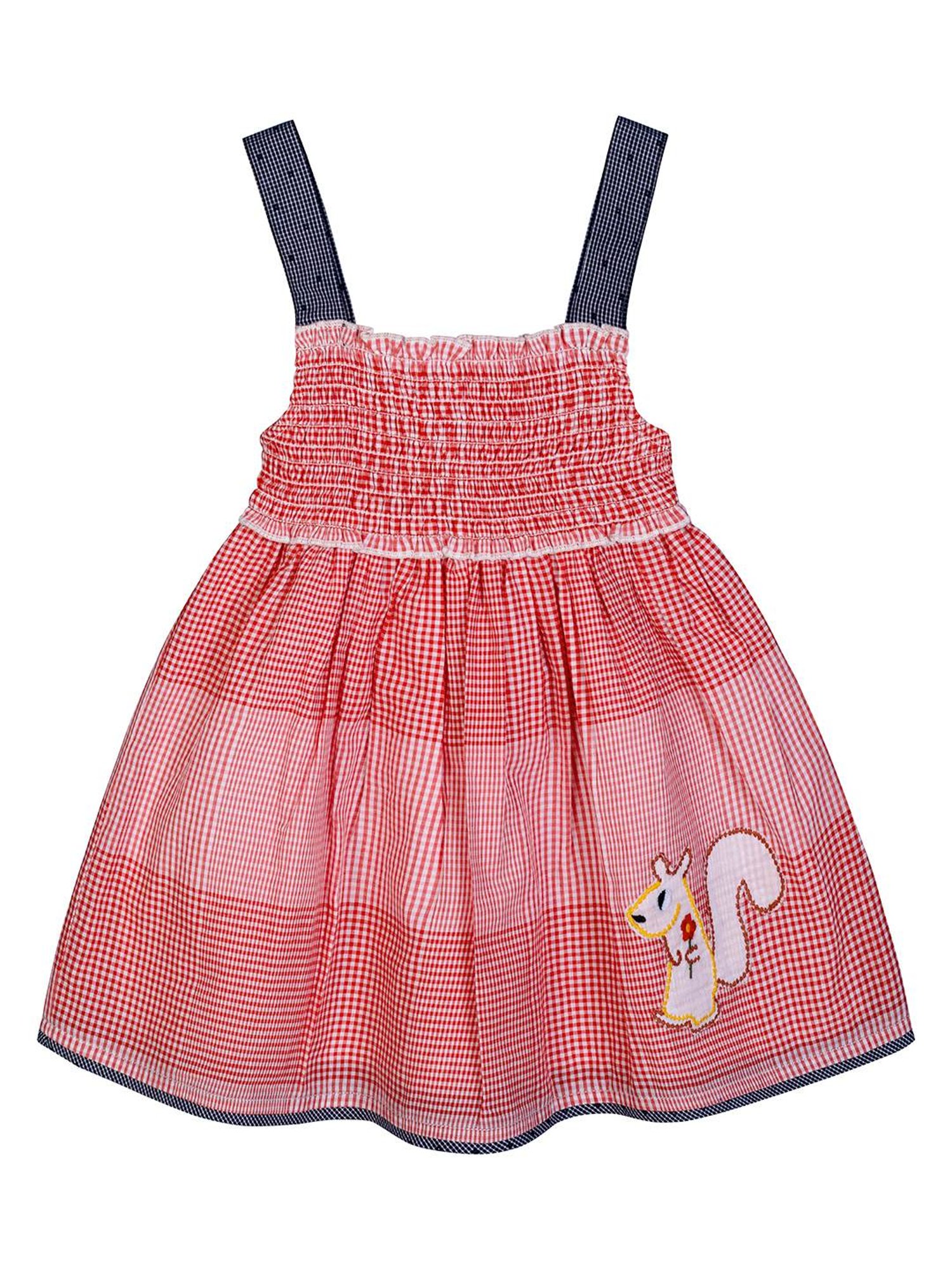 Budding Bees Kids Red Checks Dress