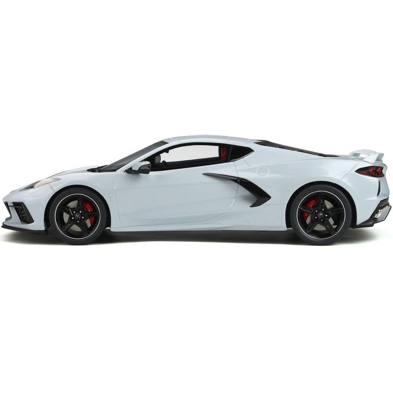Chevrolet Corvette C8 Ceramic Gray Metallic Limited Edition to 999 pieces Worldwide 1/18 Model Car by GT Spirit