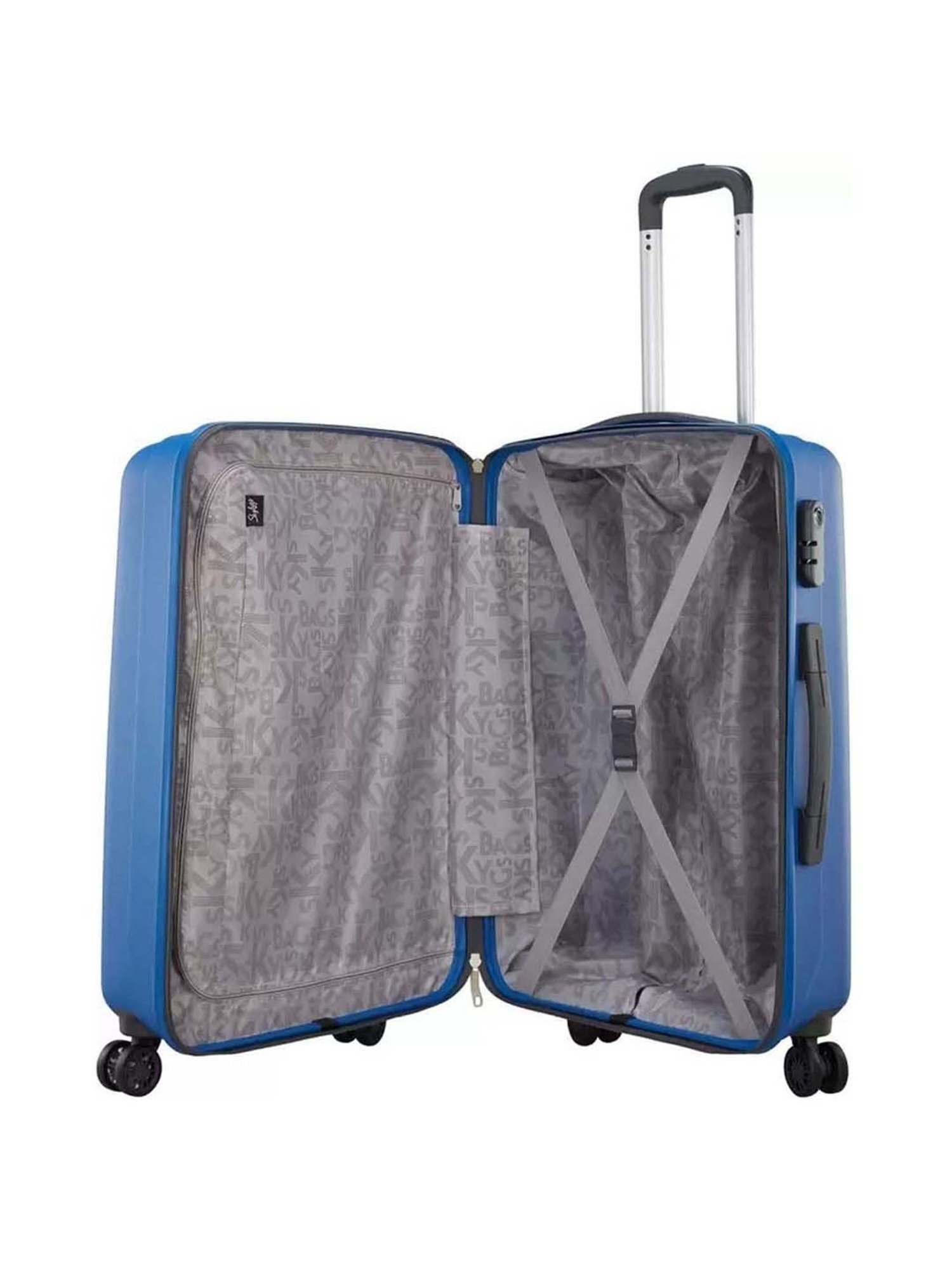 Skybags Zap Blue Printed Hard Medium Trolley Bag - 39 cm