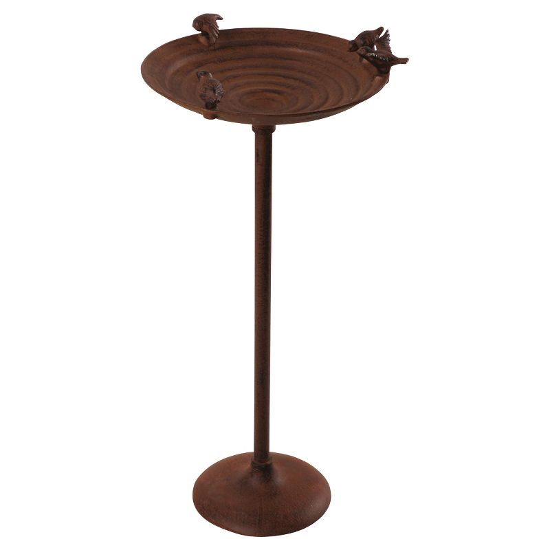 24" Bird Bath Cast Iron - Brown - Esschert Design