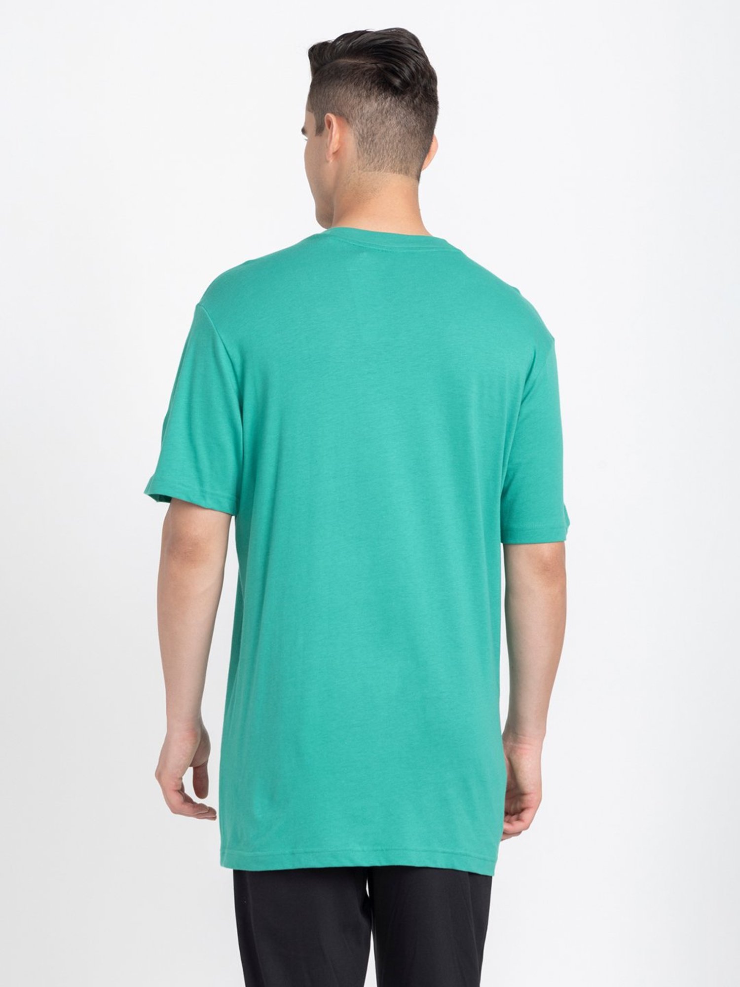 adidas Green Loose Fit Future Icons Cotton Crew T-Shirt