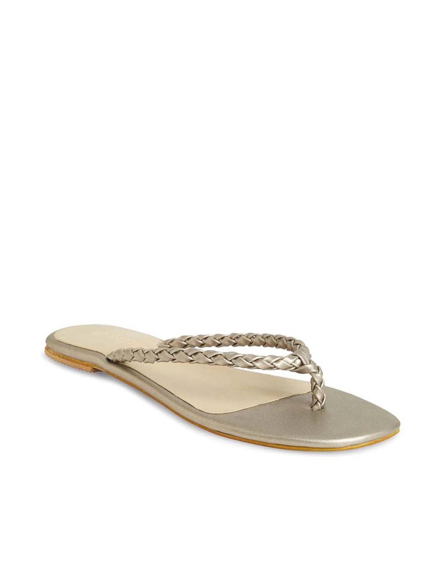 Kiana Women's Grey Thong Sandals