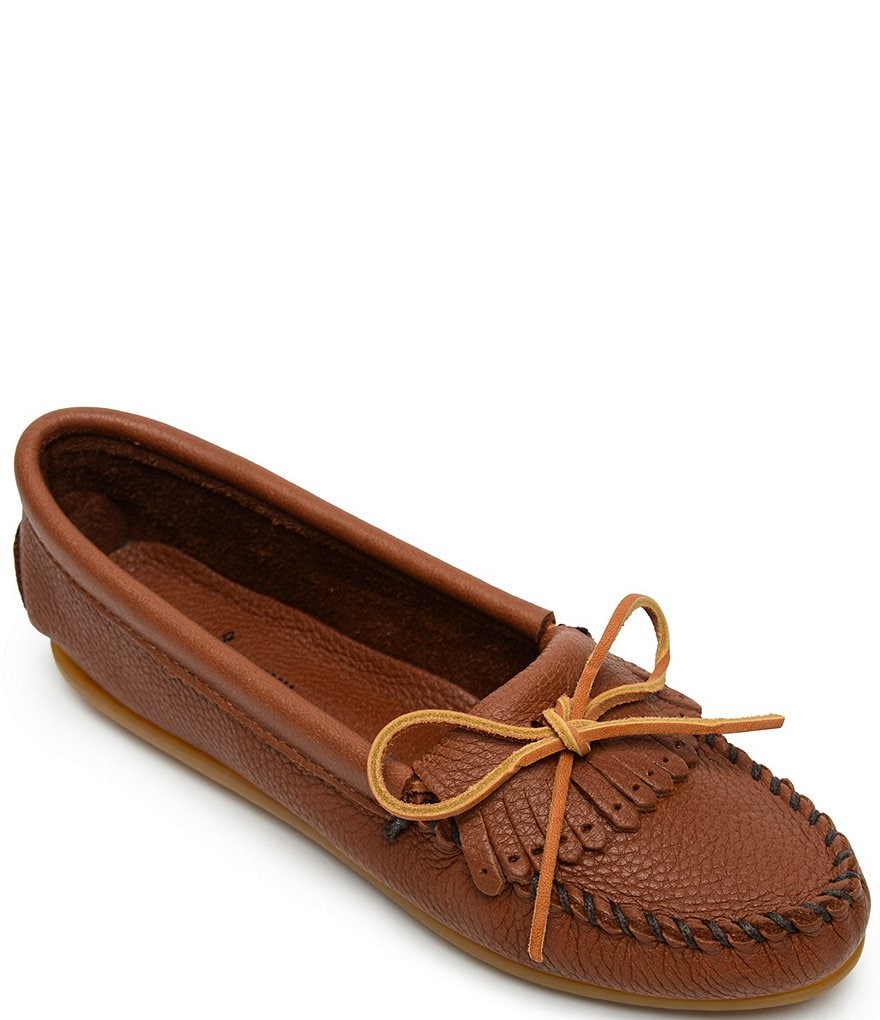 Minnetonka Deerskin Kilty Moccasins