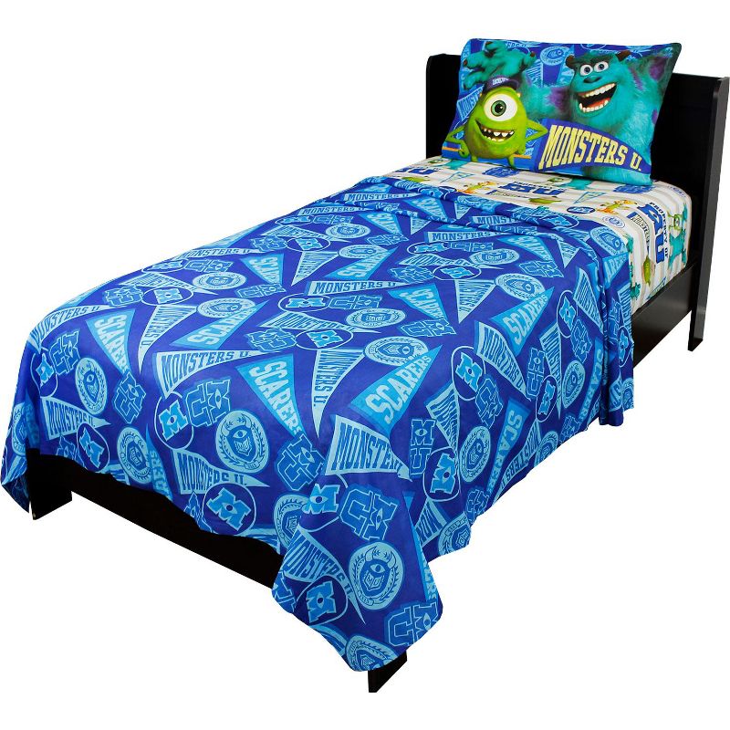 Monsters U Twin Sheet Set 3pc Scare Pennant Bed Accessories - Monsters University..