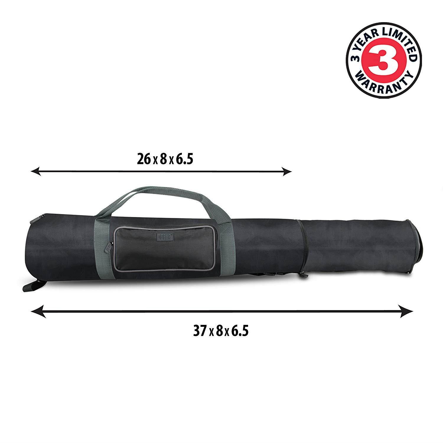 USA Gear Tripod Stand Carrying Case Photography Bag (30 inch) with Travel Strap, Expanding Top and Storage Works with Vanguard, Polaroid, Digital Concepts and More 30-inch Foldable Tripods