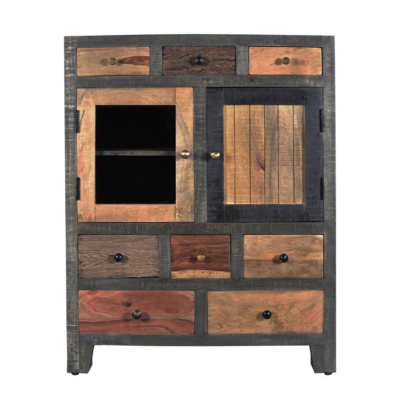 Cosette 8 Drawer 2 Door Cabinet Brown - Treasure Trove Accents