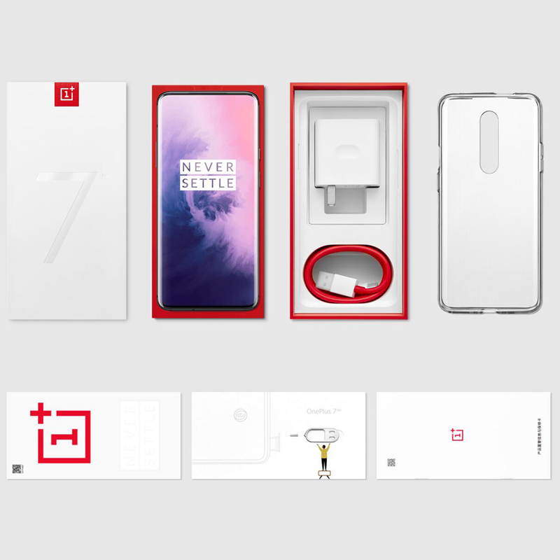 Global ROM original Oneplus 7 PRO Smart Phone Android 9 Snapdragon 855 2K AMOLED 48MP Camera 3120X1440 6GB RAM 128GB ROM(Gray)
