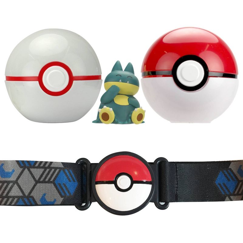 Pokemon Clip 'N Go Poke Ball Belt Set White/Red - Munchlax