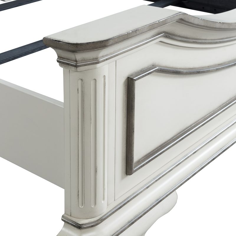 Caroline Button Tufted King Panel Bed Antique White - Picket House Furnishings