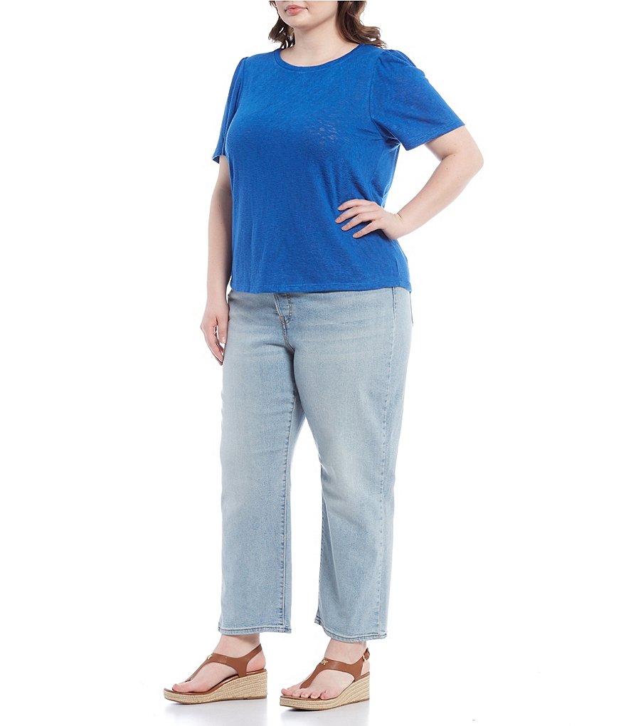 Ruby Rd. Plus Size Super Soft Stretch Denim Straight Leg Jeans