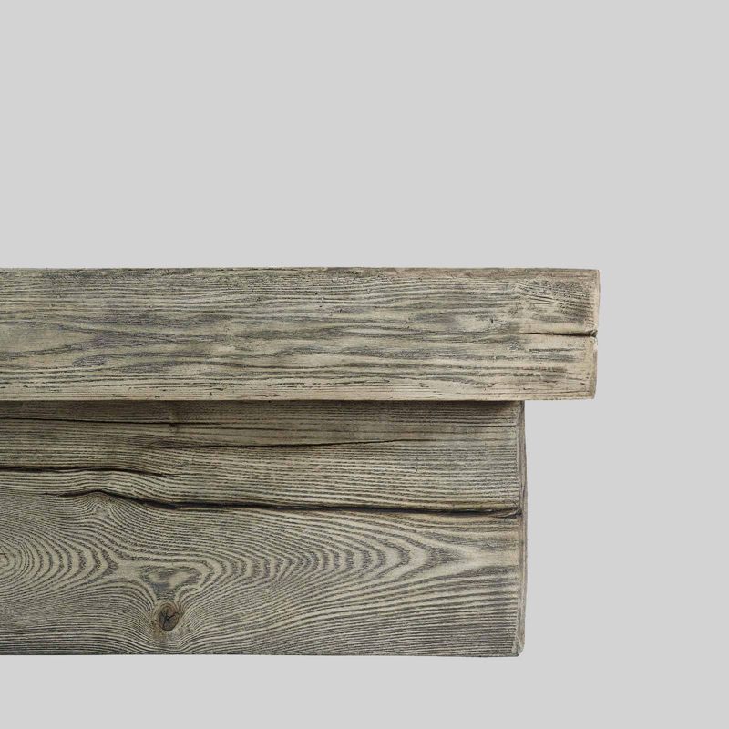 Manteo 70" Rectangular Outdoor Patio Fire Pit Table Light Gray - Modway