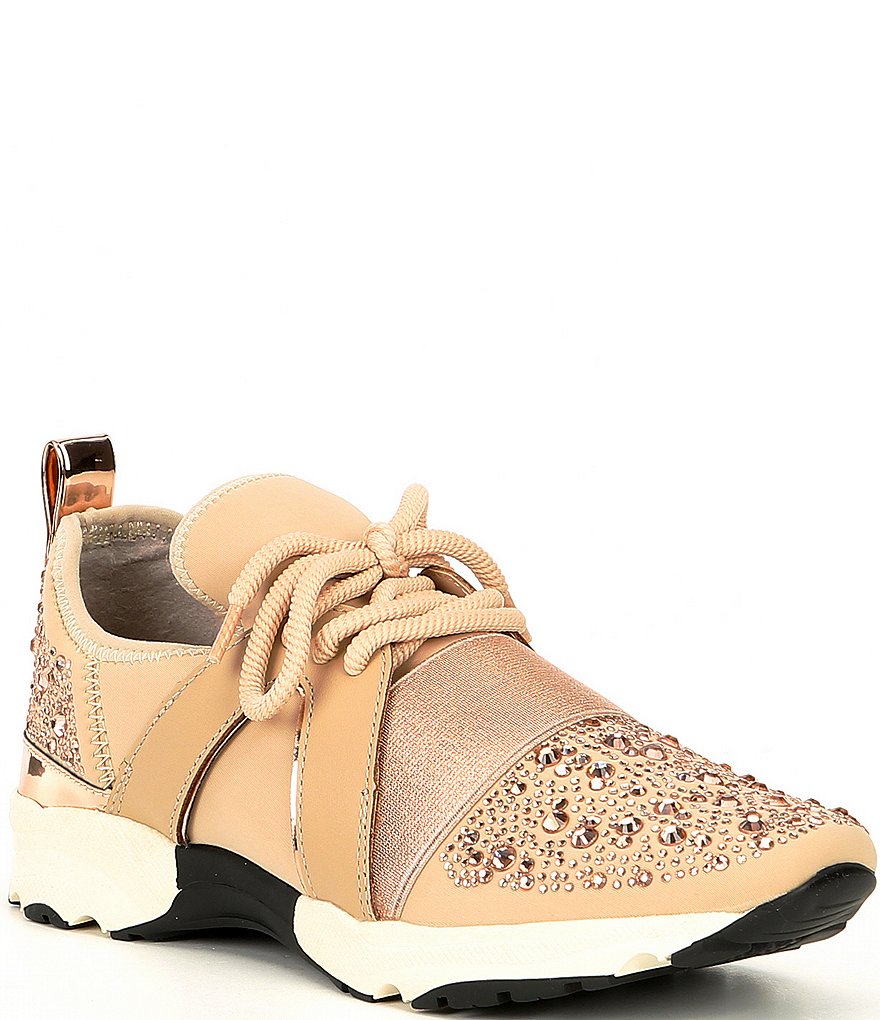 Carvela Lament Bling Embellished Lace-Up Sneakers
