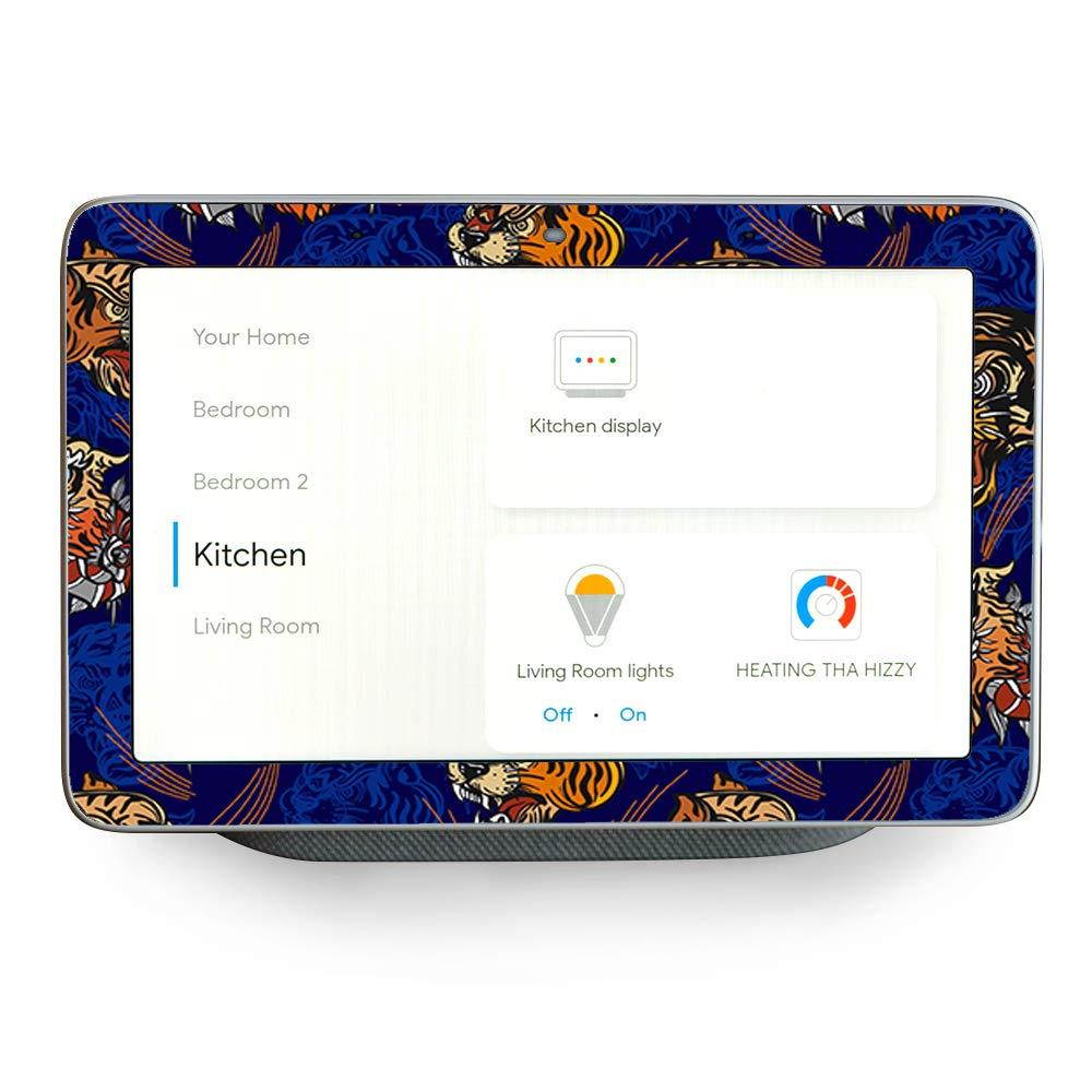 Skin Decal Vinyl Wrap for Google Home Hub | Decal Stickers Skins Cover |Tattoo Tigers Heads Roses Pattern