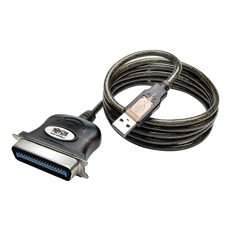USB to Parallel Printer Adapter Cable USBA to Centronics 10Feet U206010Gray