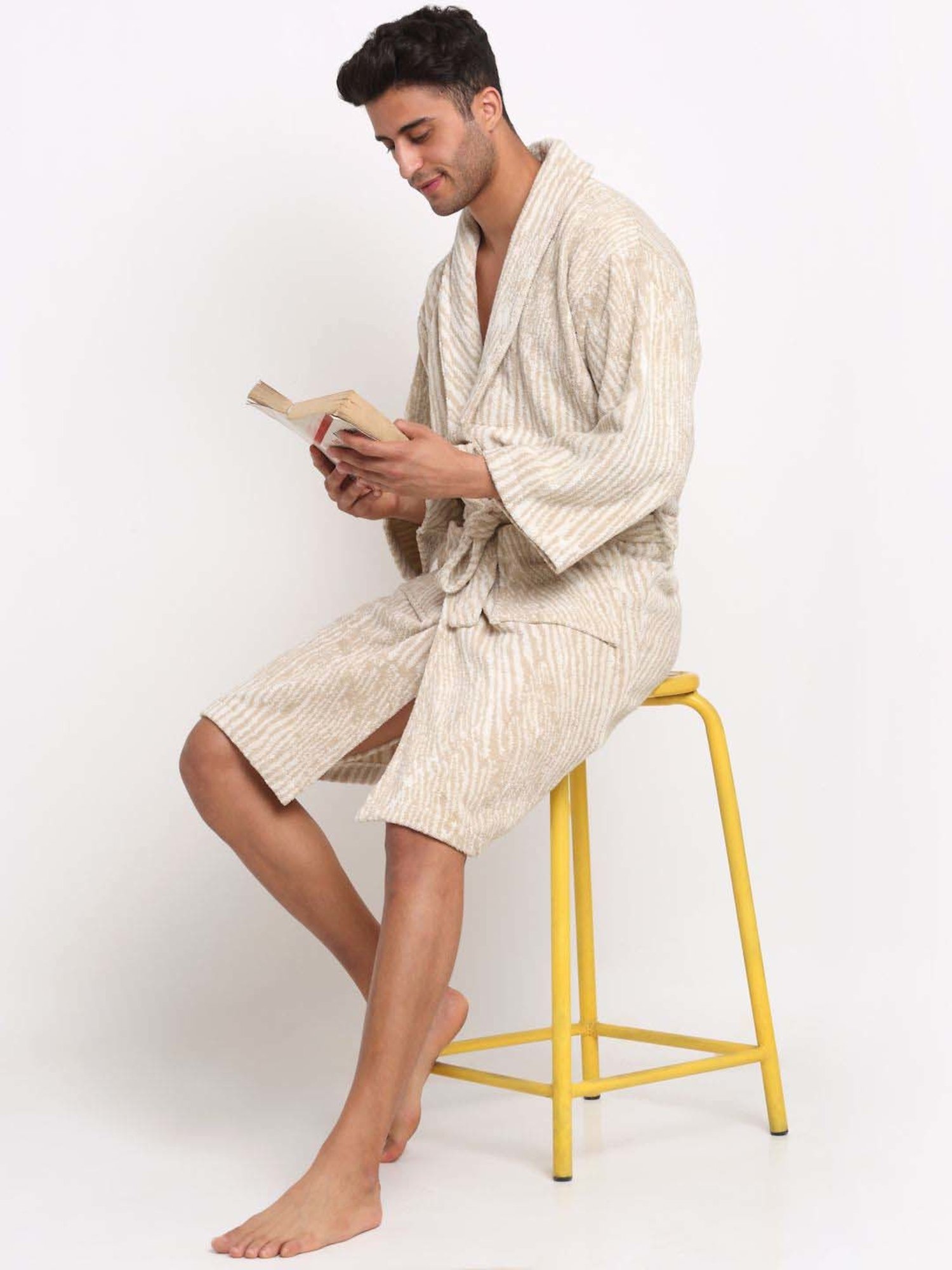 Trident Comfort Living Grey Cotton 380 GSM Bathrobe