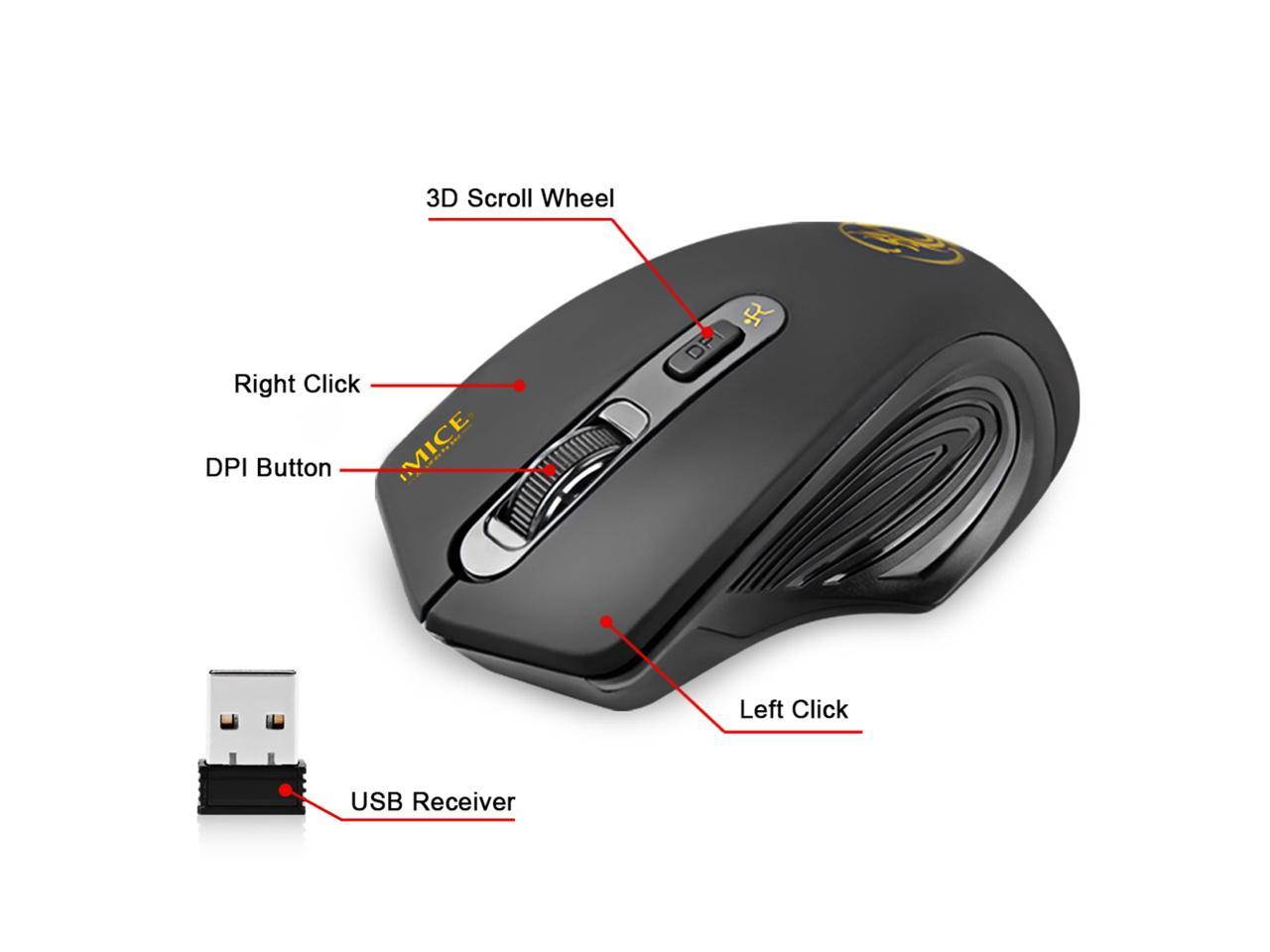 Wireless Mouse,Wireless Gaming Mouse,Full-size Mouse,Ergonomic Hand Grips,Mechanical Switches,Long battery life,Desktop Laptop PC Gaming Mouse, for Windows 7/8/10/XP Vista Linux MacOs