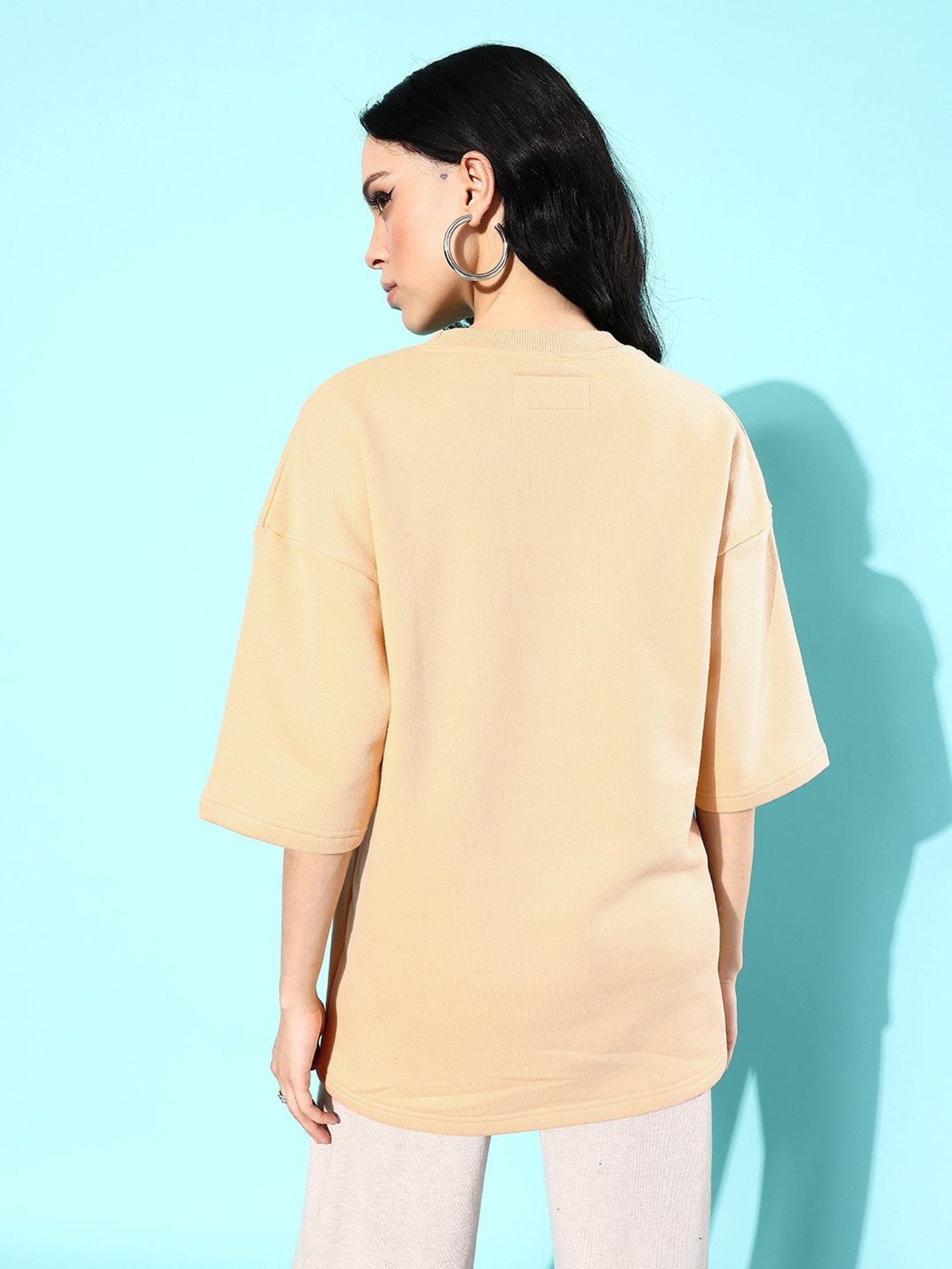 Difference of Opinion Beige Fleece Oversized Sweatshirt