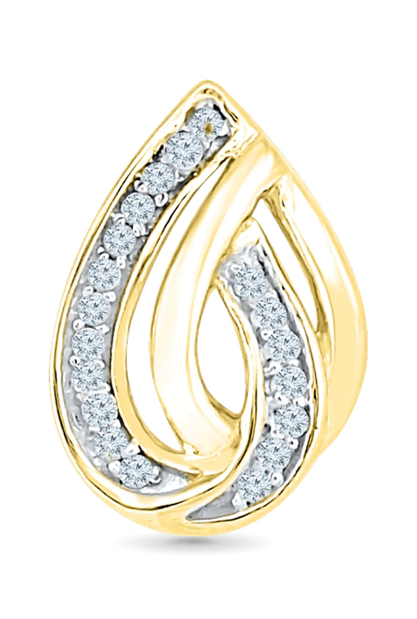 Sri Jagdamba Pearls Shining 18k Gold & 0.12 ct Diamond Earrings