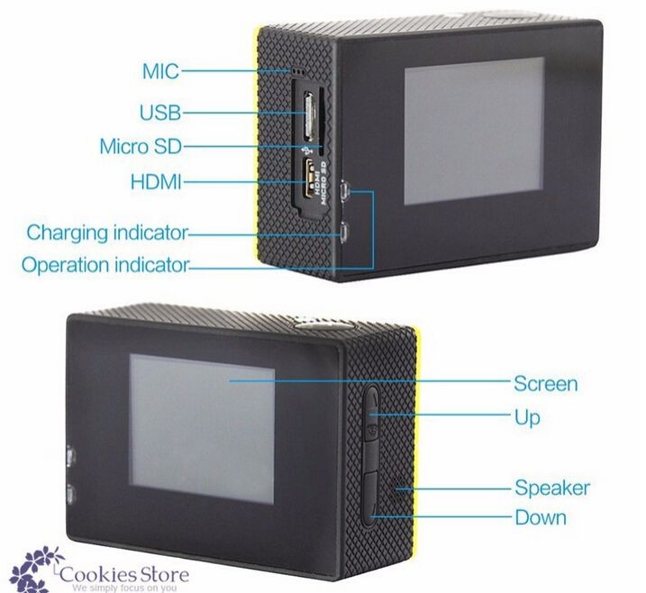 Original SJCAM SJ4000 WiFi Version 1080P Full HD Action Camera 12MP Diving Bicycle Sport DVR 1.5" LCD 30M Waterproof 170Degree Wide Angle Lens with Waterproof Case