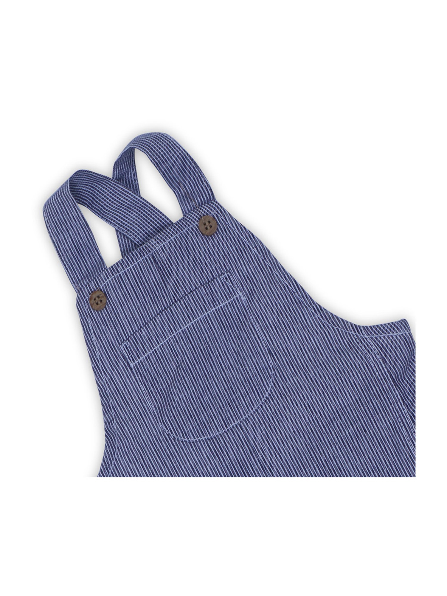 Haus & Kinder Kids Blue & White Cotton Self Pattern T-Shirt Set