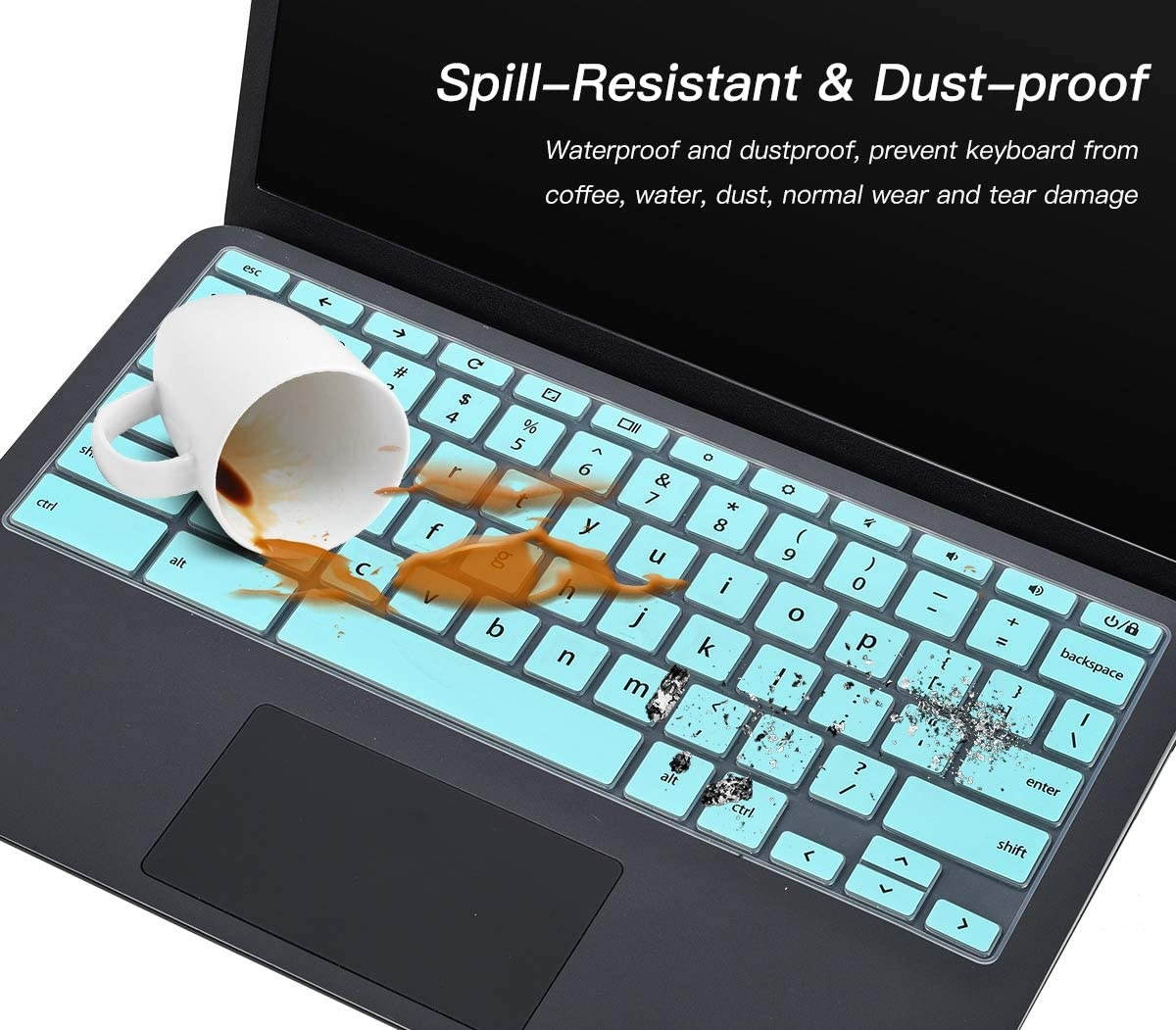 CaseBuy Premium Keyboard Cover for 2020 HP Chromebook 11 11a-na0010nr/na0021nr/na0030nr/na0040nr/na0050nr/na0060nr HP Chromebook 11A G8 Chromebook x360 11 G3 EE Chromebook X360 12b-ca0010nr Mint