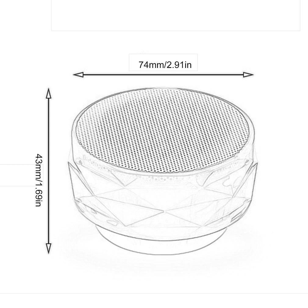Colorful Light Wireless Bluetooth Speaker Subwoofer Small Steel Gun Card Instert Outdoor Mobile Phone Computer Loudspeaker