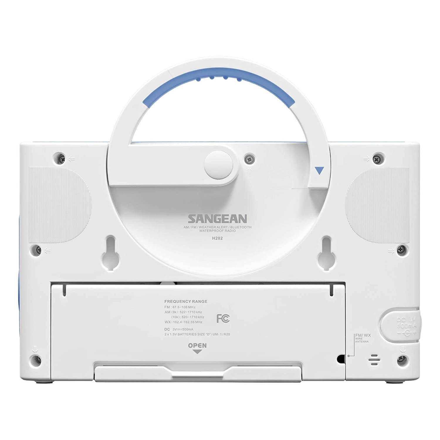 Sangean H202 Portable AM/FM/Weather Alert/ Bluetooth Digital Tuning Waterproof Shower Radio