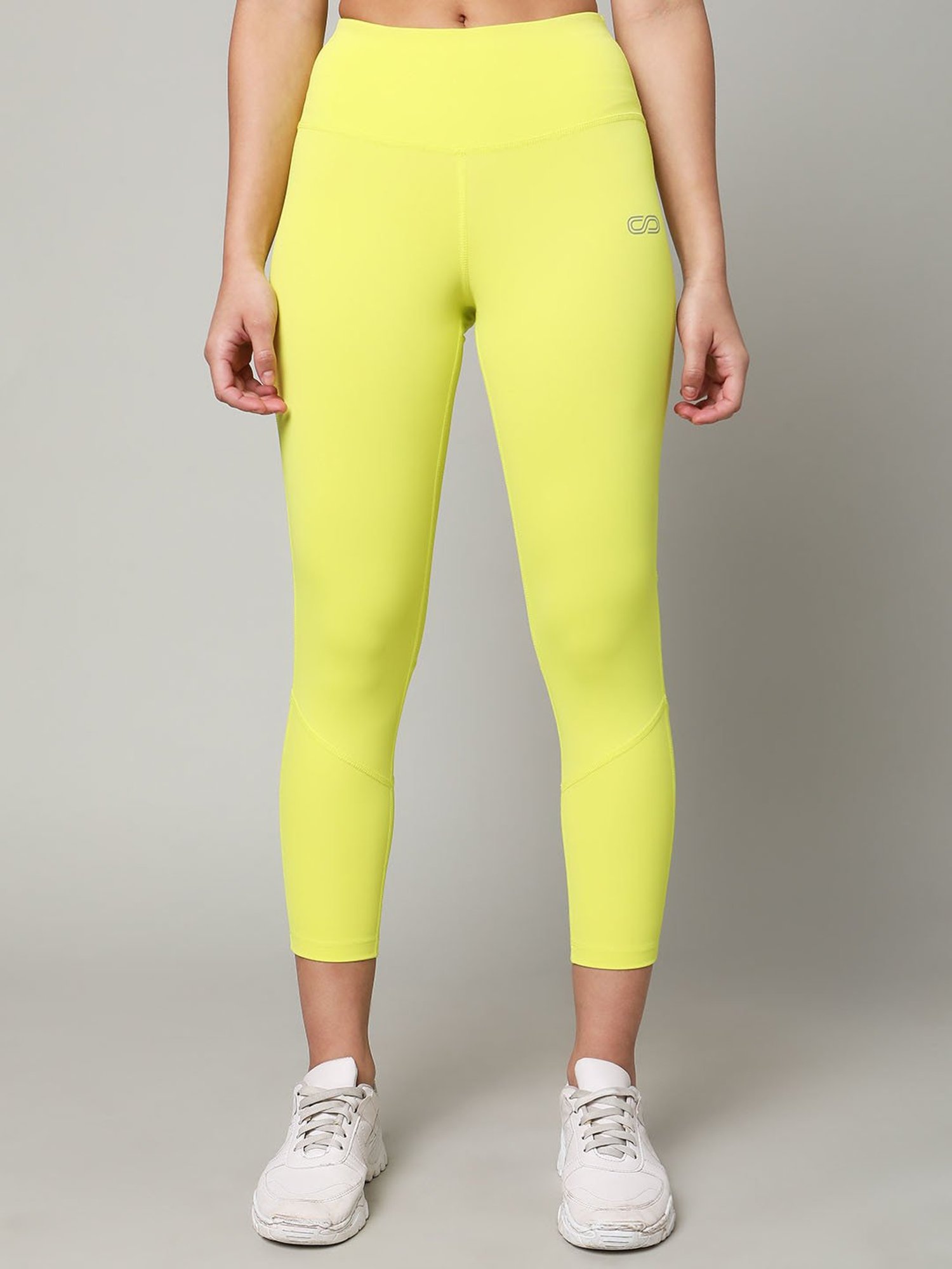 SILVERTRAQ Yellow Logo Print Capris