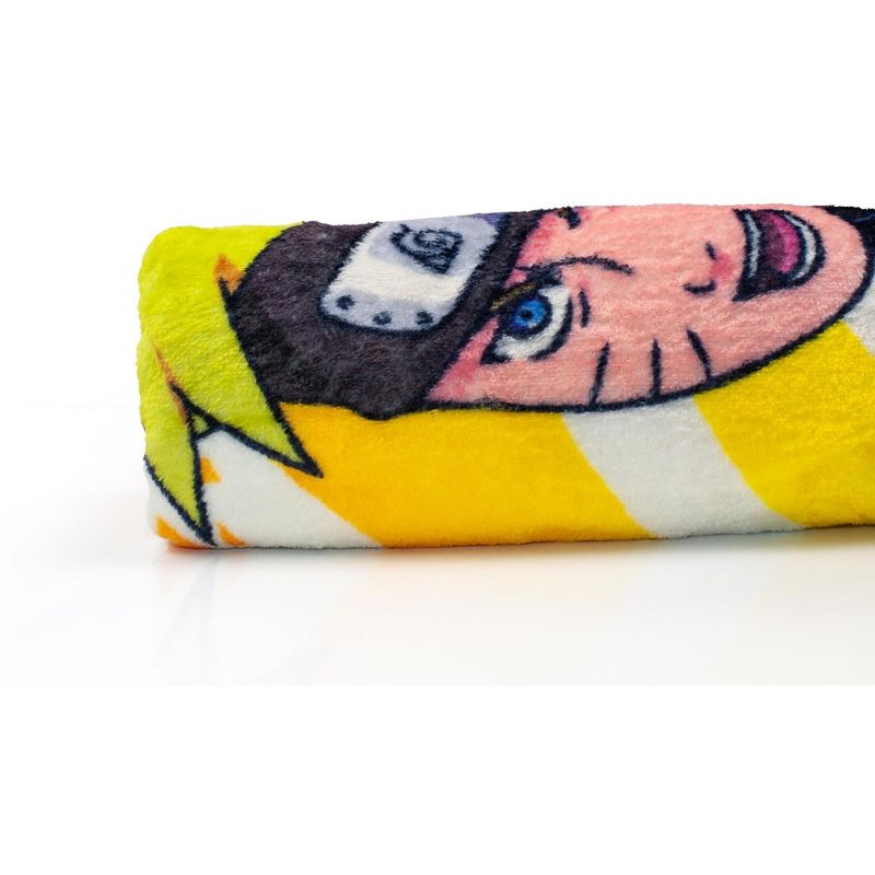 Just Funky Naruto With Kanji Symbols Large Anime Fleece Throw Blanket | 60 x 45 Inches