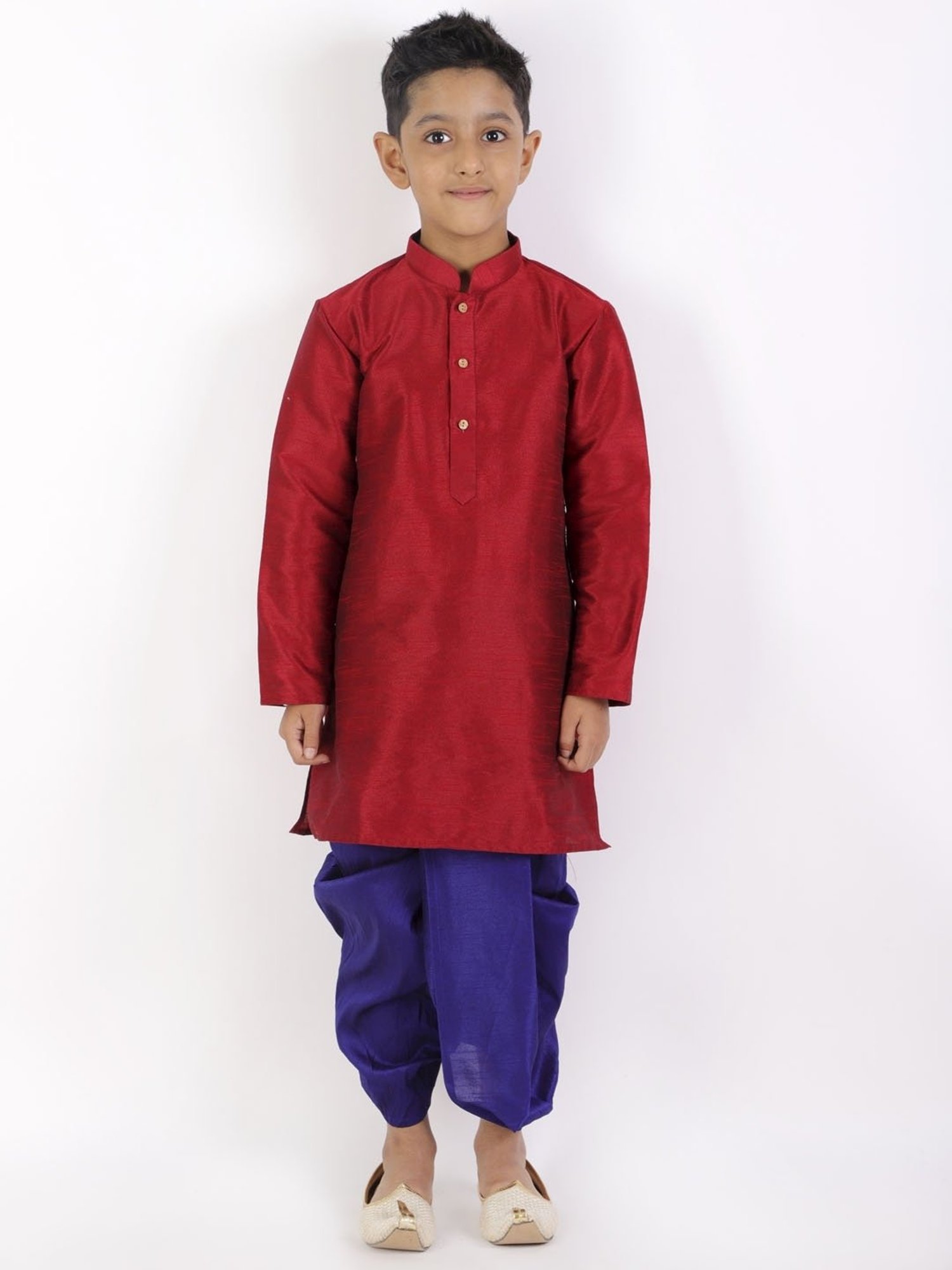 VASTRAMAY Kids Royal Blue Regular Fit Dhoti