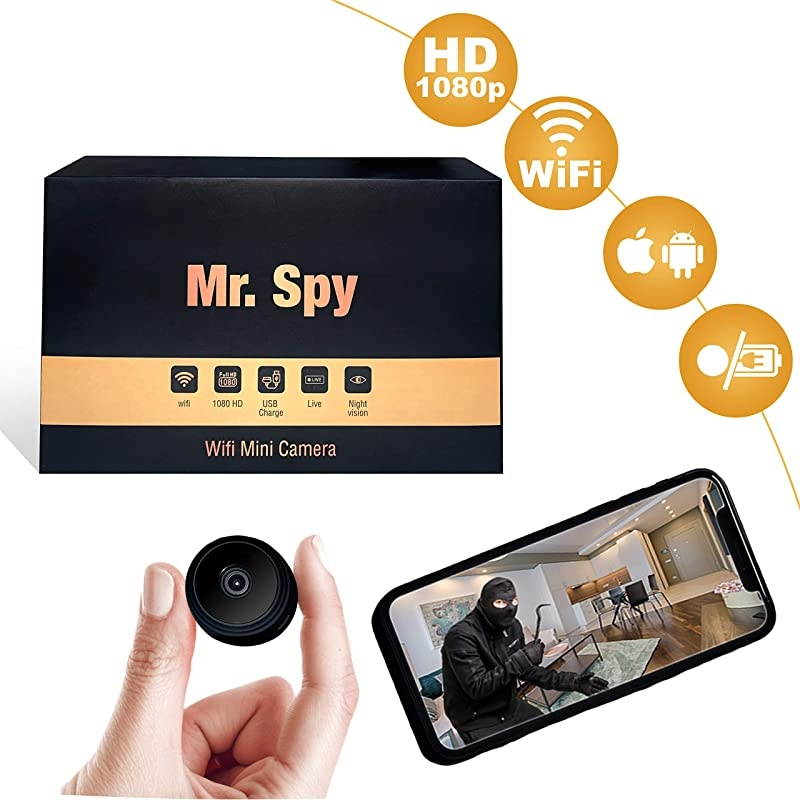 Mini Spy Camera Wireless Hidden WiFi | 2020 Released Full HD 1080P Audio Motion Sensor Infrared Night Vision | Mini Nanny Cam for Apartment Security