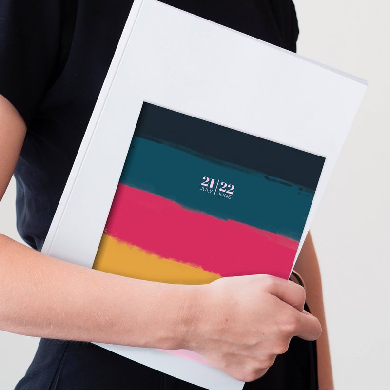 2021-22 Academic Planner 6.5" x 8" Bold Stripes Monthly - The Time Factory
