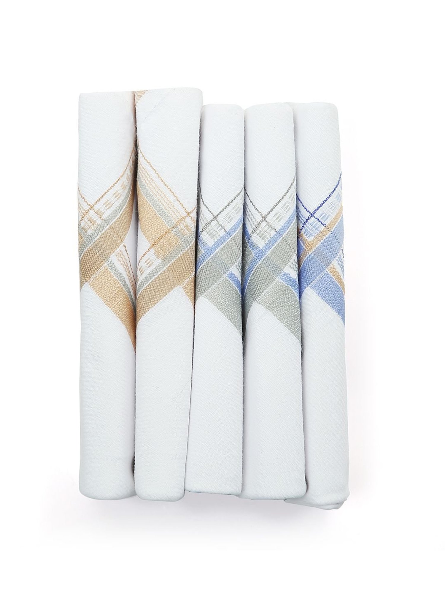 Crusset White Cotton Handkerchiefs - Pack of 5