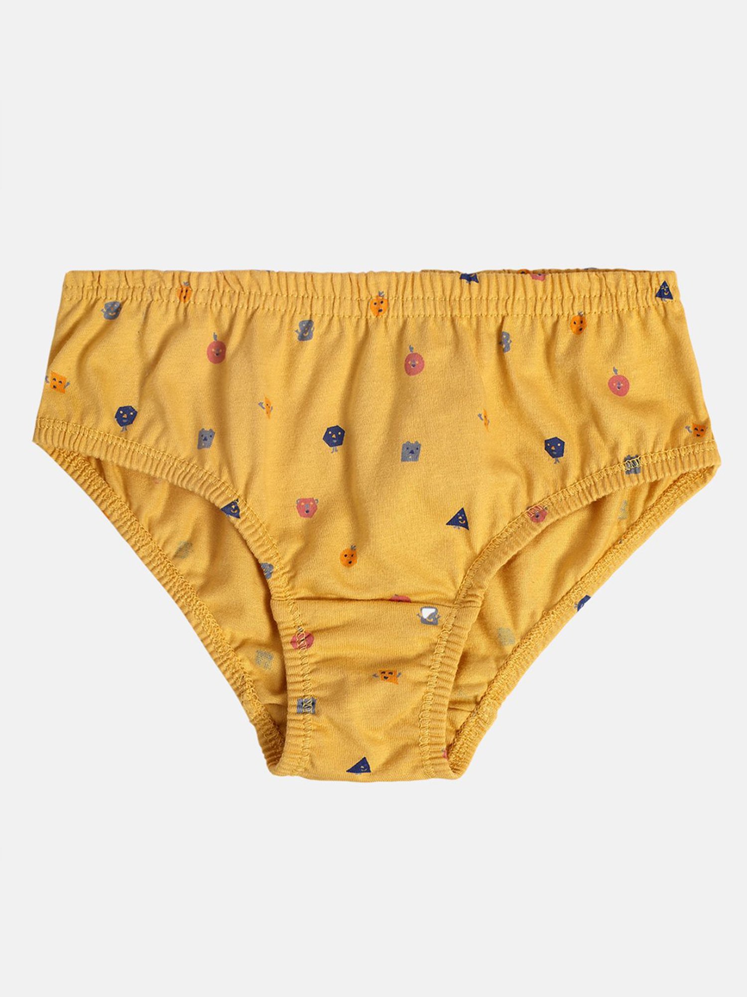 MINIKLUB Boys Orange & Green Printed Briefs (Pack Of 2)